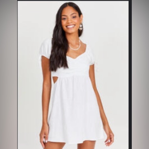 NWT Altard State White Carlie Cut Out Dress Women’s M - Picture 6 of 6